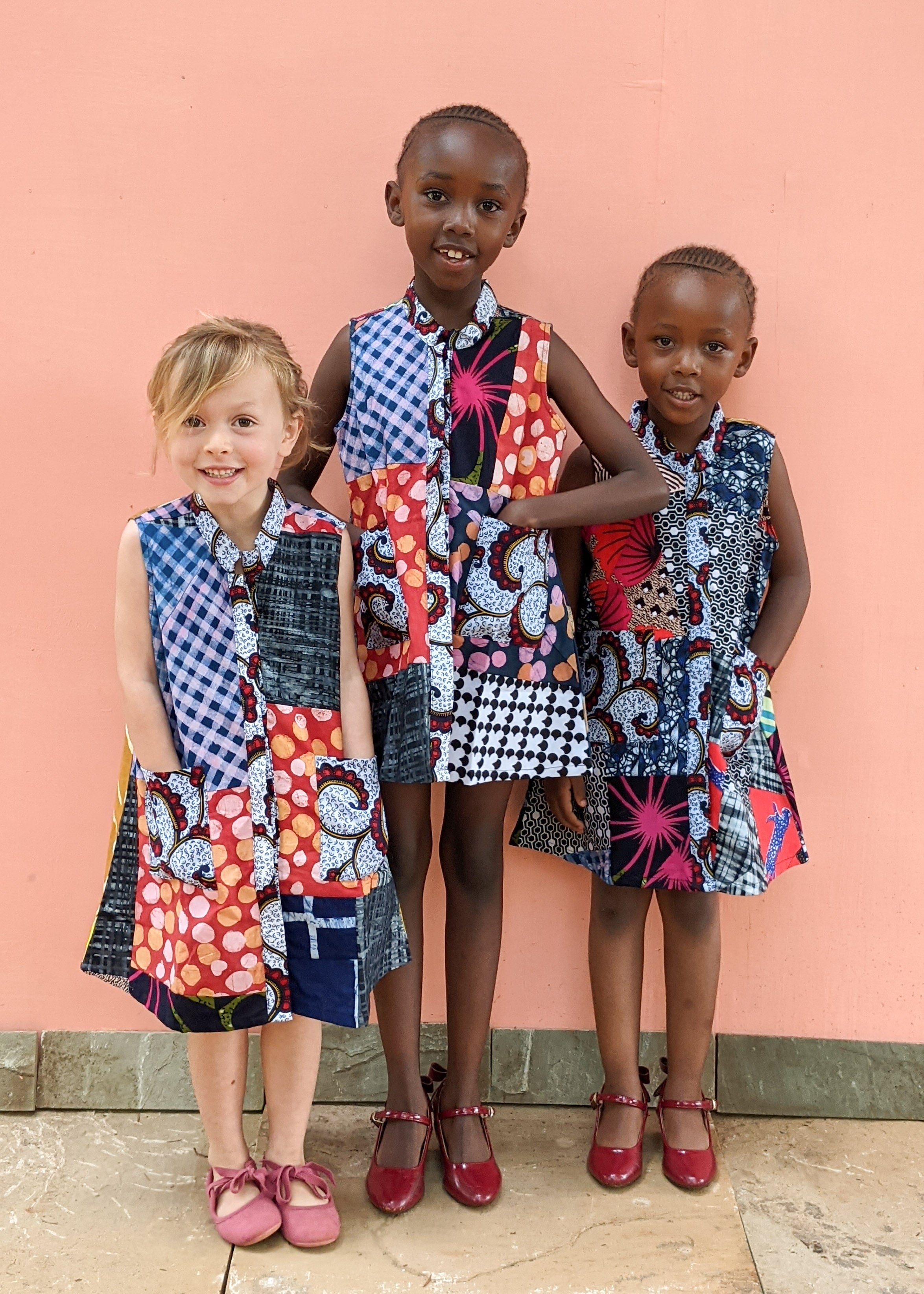 Colorful patchwork kids dress