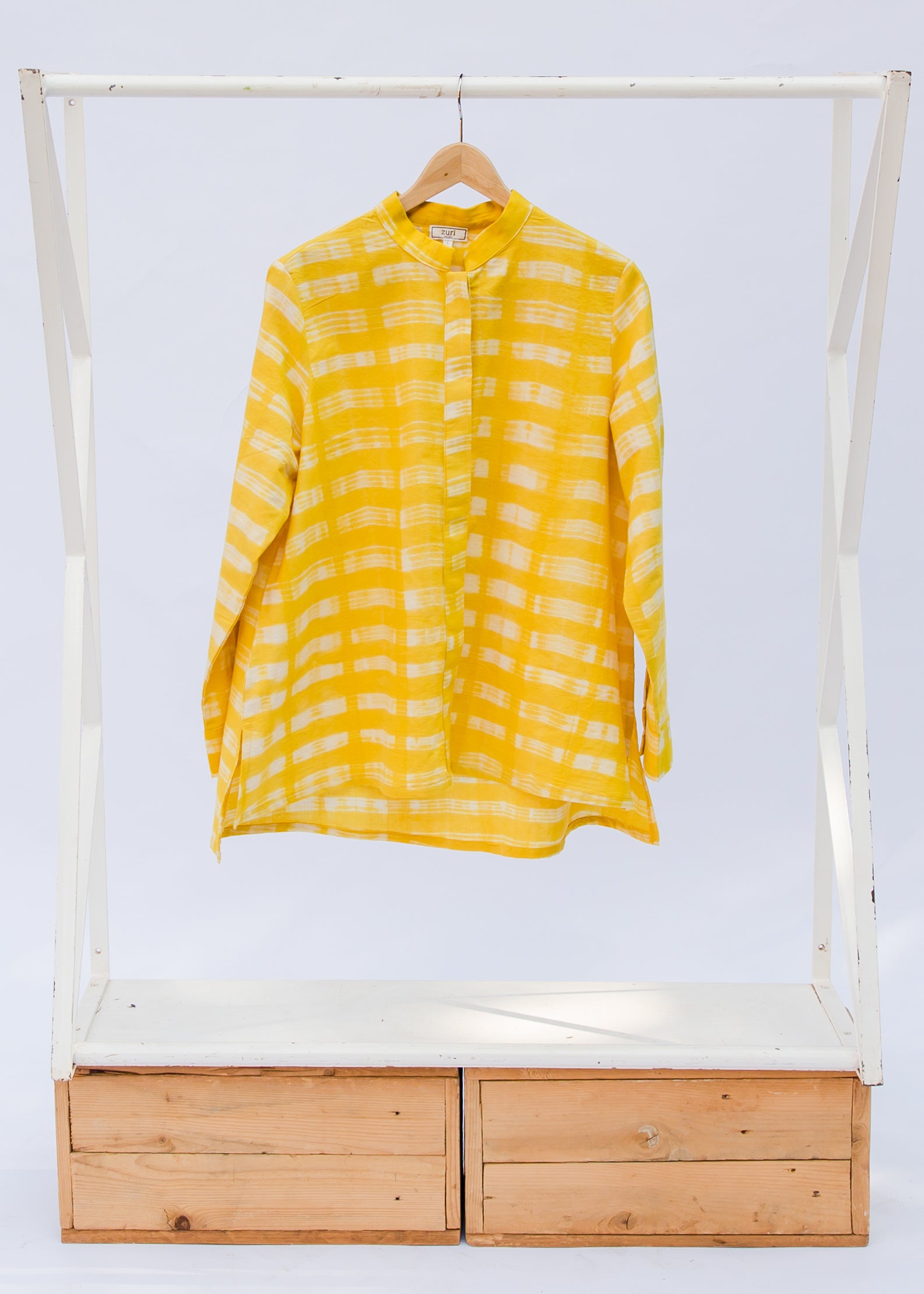 Yellow stitch resist shirt